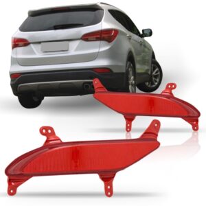 Par Refletor Sinaleira Do Parachoque Traseiro Santa Fé 14/18 Vermelho