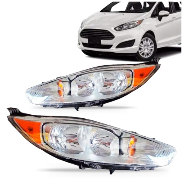 Jogo Farol Fiesta Mexicano 13 14 15 16 Cromado Seta Âmbar