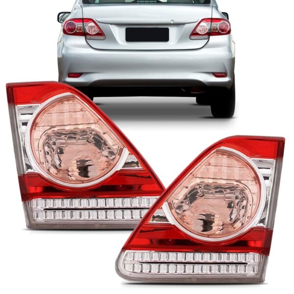 Par Lanterna Traseira Corolla 2012 2013 Ré Rosa