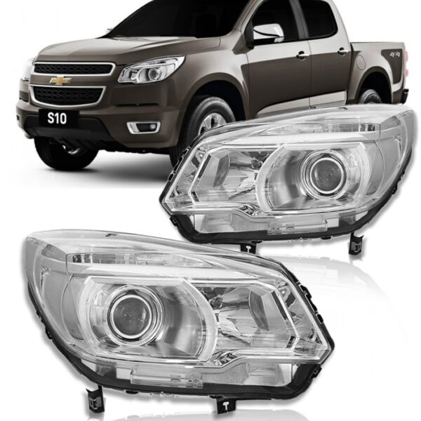 Par Farol S10 2012 2013 2014 2015 2016 Eletrico Com Projetor