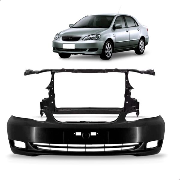 Kit Envolvente E Painel Mini Frente Corolla 05 2006 07 2008 Preto