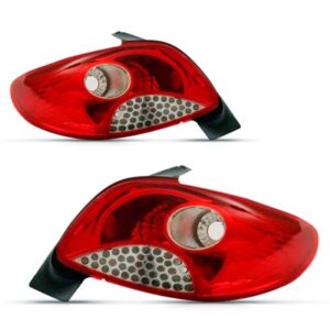 Par Sinaleira Traseira Peugeot 207 Hatch 2011 12 13 14 2015 Vermelho