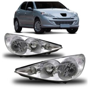 Par Farol Peugeot 207 2009 2010 2011 12 2013 Manual Cromado
