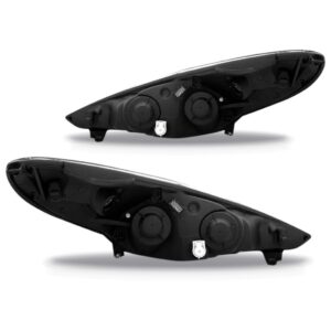 Par Farol Peugeot 207 2009 10 11 12 2013 Máscara Negra