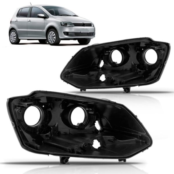 Par Reparo Carcaça Farol Dianteiro Fox 10/2014 Duplo Oferta Direito E Esquerdo