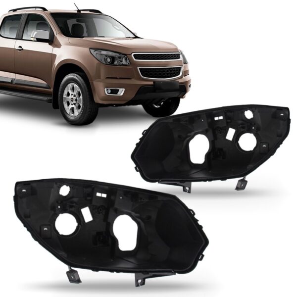 Par Carcaça Farol S10 2012 2013 14 2015 2016 Eletrico Manual