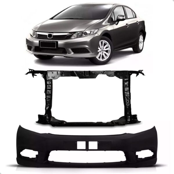 Kit Envolvente C/ Painel Mini Frente Civic 2012 A 2016 Preto