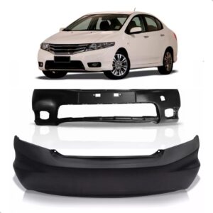 Kit Parachoque Para Honda City 2012 A 2016 Dianteiro E Tras Preto