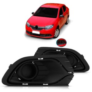 Par Moldura Milha Auxiliar Logan 2014 2015 2016 Sem Furo Preto