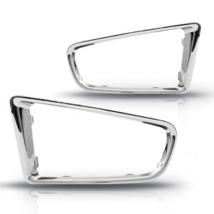 Par Moldura Farol Milha Sandero 2012 A 2014 Cromado C/furo Cinza Ambos Os Lados