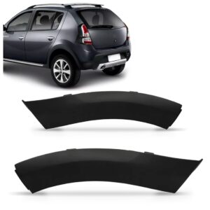 Par Alargador Paralama Traseiro Sandero Stepway 09 A  13 14 Preto