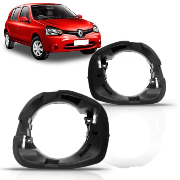 Par Moldura Suporte Farol Milha Clio 2013 14 15 16 2017