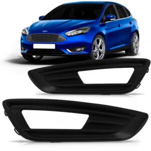 Par Moldura Milha Para Ford Focus 2015 A 2018 Com Furo Preto Preto Ambos Os Lados