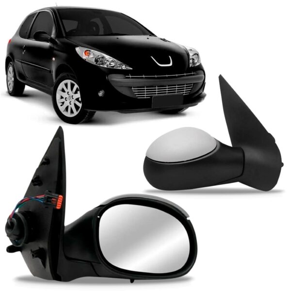 Par Retrovisor Peugeot 207 1998 A 2013 Elétrico Com Sensor