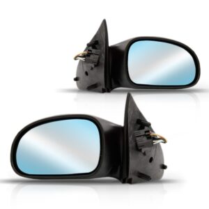 Par Retrovisor Peugeot 406 1998 A 2004 Eletrico Lente Azul.