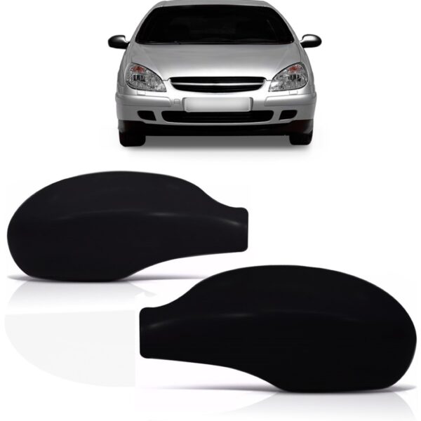 Par Capa Retrovisor C5 Break Exclusive 2001 A 2007 Preto