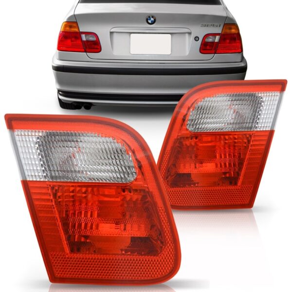 Par Sinaleira Traseira Bmw Serie 3 1999 2000 2001 Tampa Mala Vermelho