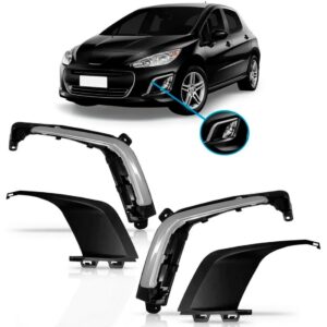 Moldura Milha Aux Peugeot 308 2012 2013 2014 Completo