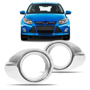 Par Suporte Farol Milha Auxiliar Focus 2014 A 2016 Cromado Ambos Os Lados