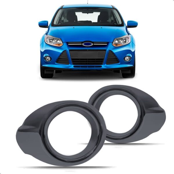 Par Suporte Farol Milha Auxiliar Focus 2014 A 2015 Preto