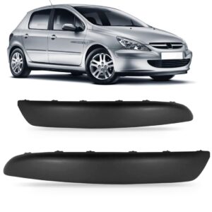 Par Moldura Parachoque Para Peugeot 307 2003 2004 2005 2006 Preto