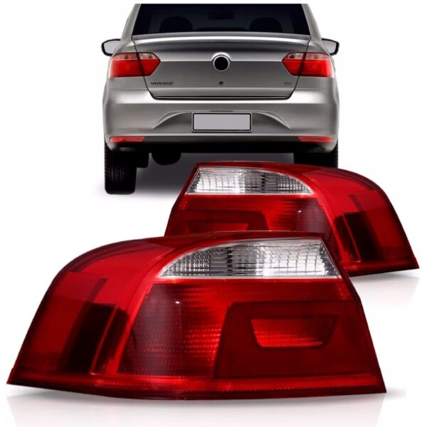 Par Sinaleira Traseira Voyage 13 A 16 Bicolor Borda Cromada