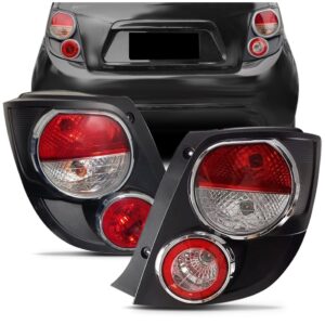 Par Sinaleira Traseira Sonic 2012 A 2015 Hatch Aro Cromado