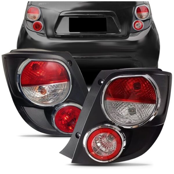 Par Sinaleira Traseira Sonic 2012 A 2015 Hatch Aro Cromado