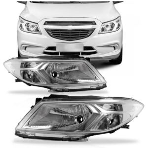 Par Farol Onix Prisma 2013 2014 2015 2016 Manual Cromado