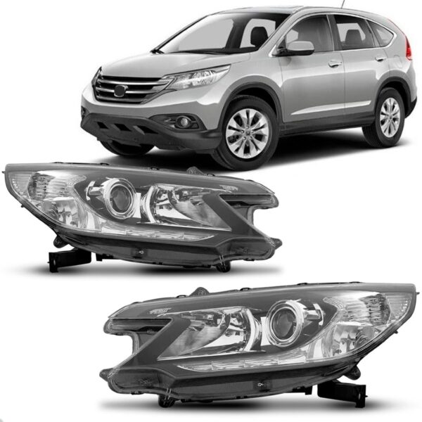 Par Farol Para Honda Crv 2012 2013 A 2015 Manual C/ Projetor Direito