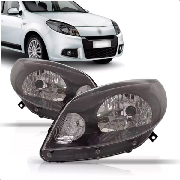 Par Farol Sandero 2011 2012 2013 2014 Máscara Cinza