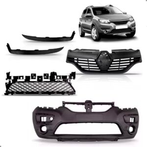 Kit Envolvente Sandero Sepway 2015 A 2019 Grades 1a Linha  Preto