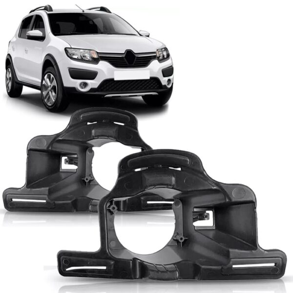 Par Suporte Farol Milha Auxiliar Sandero Stepway 15 16 2017