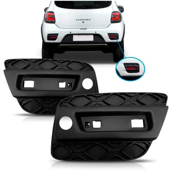 Jogo De Acabamento Parachoque Traseiro Sandero Stepway 15/16