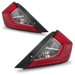 Par Sinaleira Traseira Canto Civic 2017 A 2021 Fume Com Led