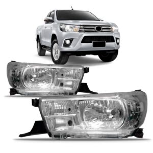 Par Farol Hilux Pick Up 2016 17 18 19 2020 Manual Cromado