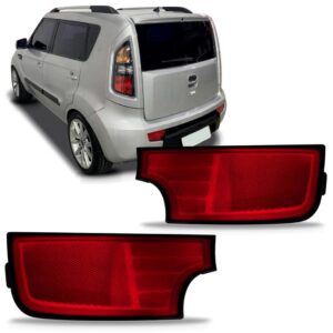 Par Refletor Parachoque Traseiro Soul 2010 2011 2012 Preto