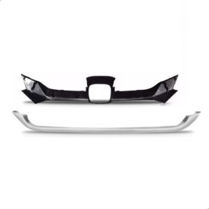 Grade Para Honda Crv 2015 A 2017 + Friso Inferior Cromado  Fosco