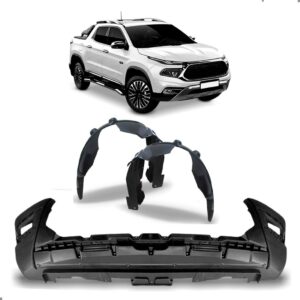 Spoiler Saia Fiat Toro 2022 A 2025 Com Par Parabarro