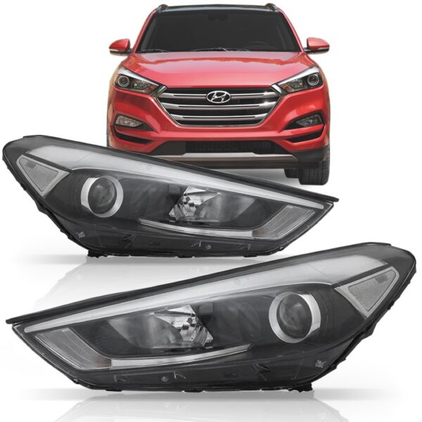 Par Farol Tucson 2017 18 19 20 21 2022 Eletrico Com Motor