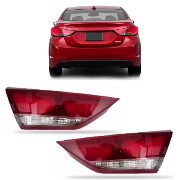 Par Lanterna Traseira Elantra 2017 A 2018 Porta Mala Sem Led Direito