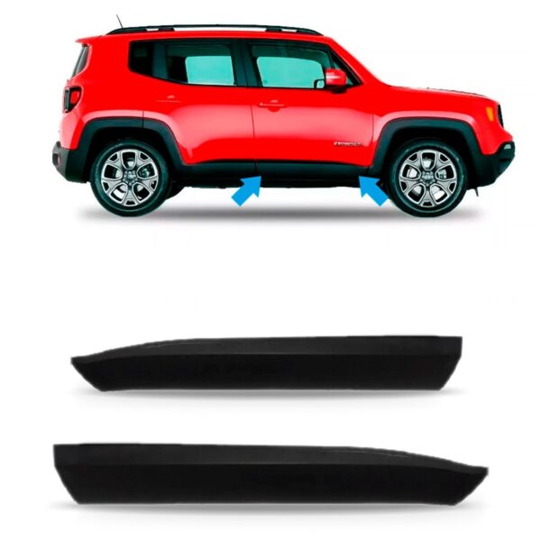 Par Moldura Dianteira Jeep Renegade Trailhawk 2015 A 2018 Preto