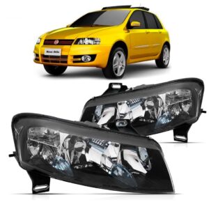 Jogo Farol Stilo 01/07 C/ Moldura Fumê S/ Auxiliar Elétrico