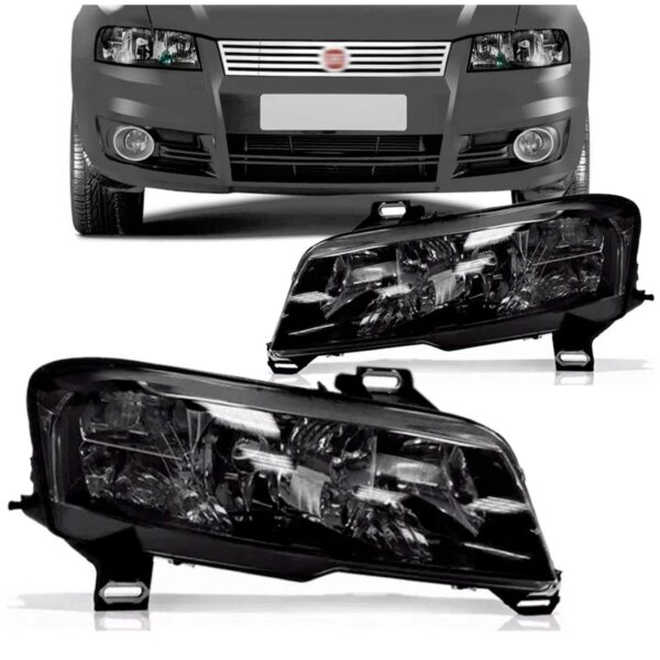 Par Farol Stilo 01/07 C/ Moldura Fumê C/ Auxiliar Elétrico