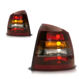 Par Sinaleira Traseira Sedan 1998 A 2002 Tricolor Fumê Ambos Lados Fumê