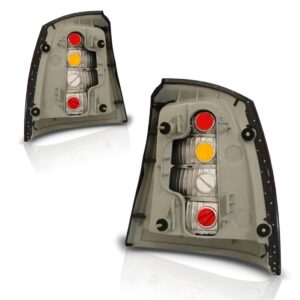 Par Sinaleira Traseira Sedan 1998 A 2002 Tricolor Fumê Ambos Lados Fumê