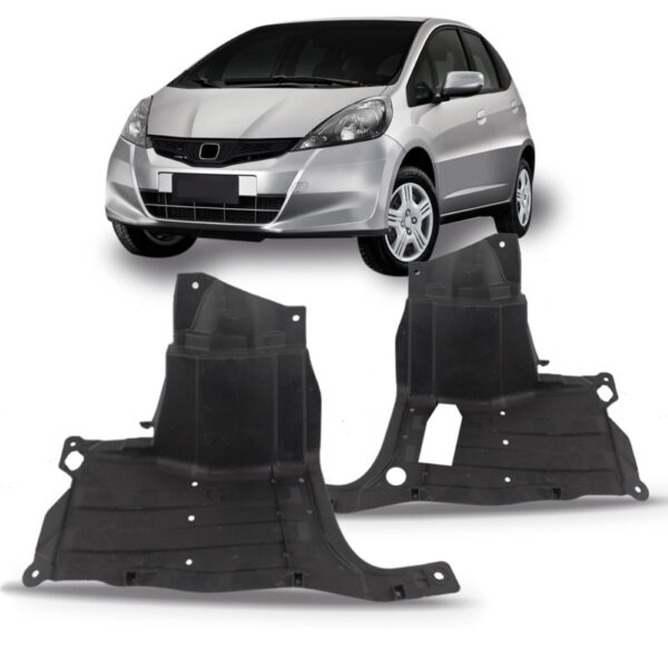 Par Protetor Inferior Dianteiro Honda Fit 09 10 11 12 13 14