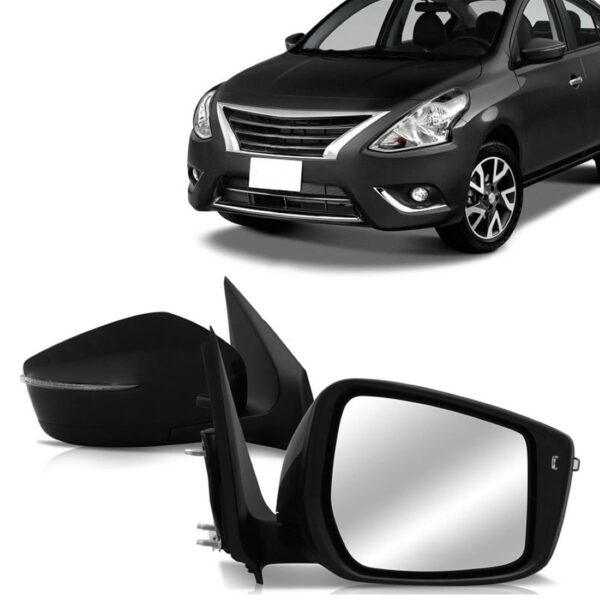 Par Retrovisor Versa 16 17 2018 Eletrico Com Sinaleira Fino