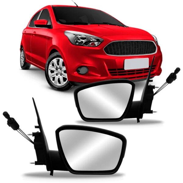 Jogo Retrovisor Ka 2015/2018 C Controle Com Ressalto Primer