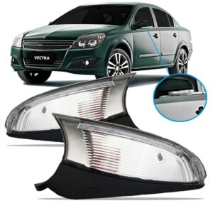 Par Sinaleira Retrovisor Vectra 09 10 11 12 C/ Luz Cortesia